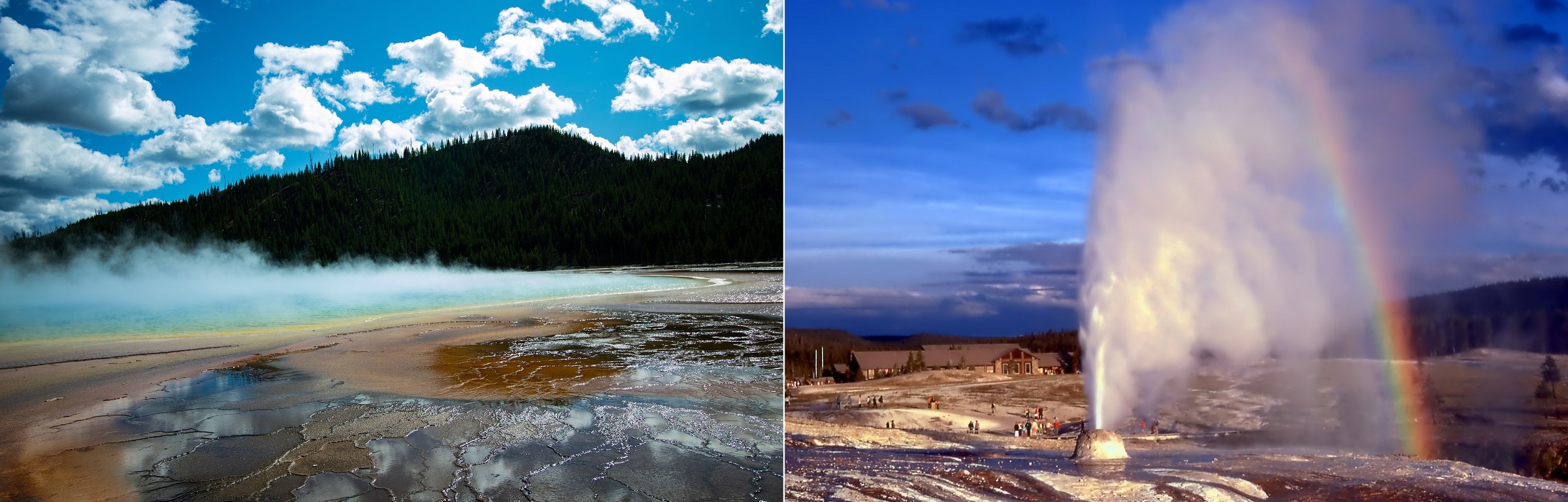 Montana nature and Yellowstone Geyser