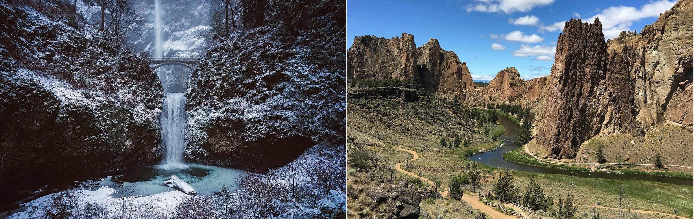 Multnomah Falls and Smith Rock, Oregon