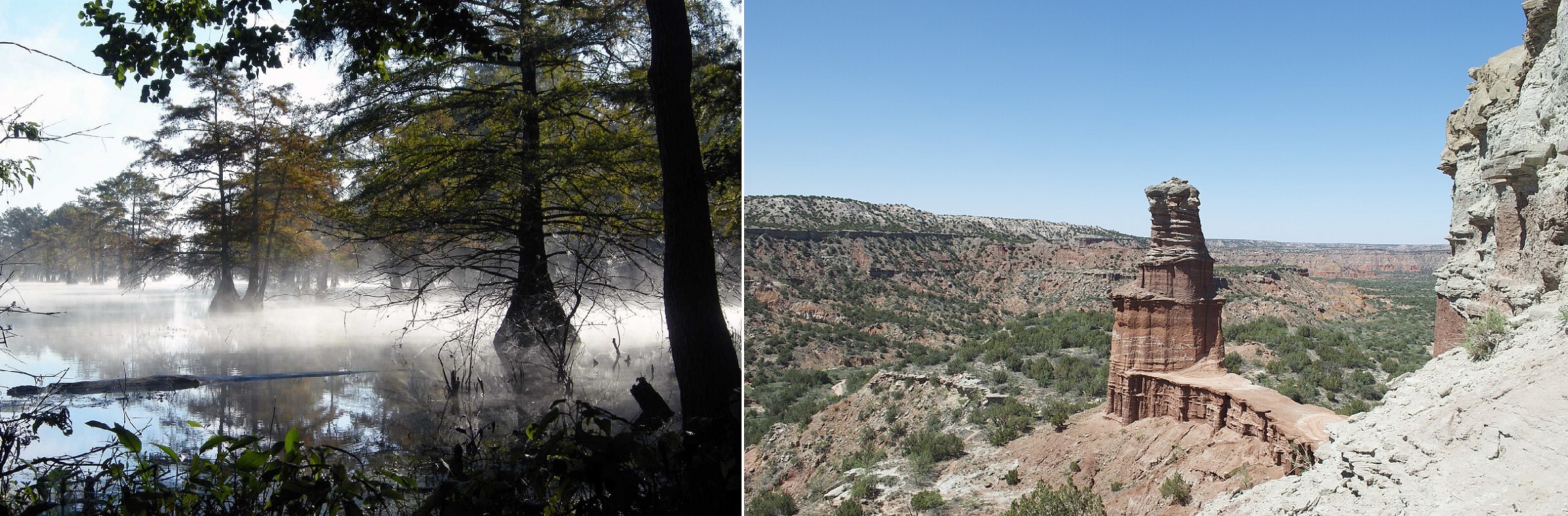 Steinhagen Reservoir and Palo Duro Canyon