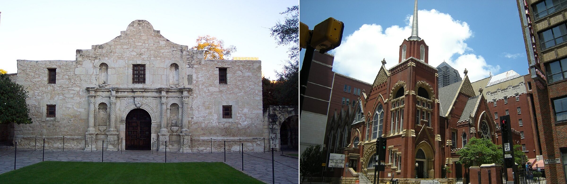 The Alamo and First Baptist Church of Dallas