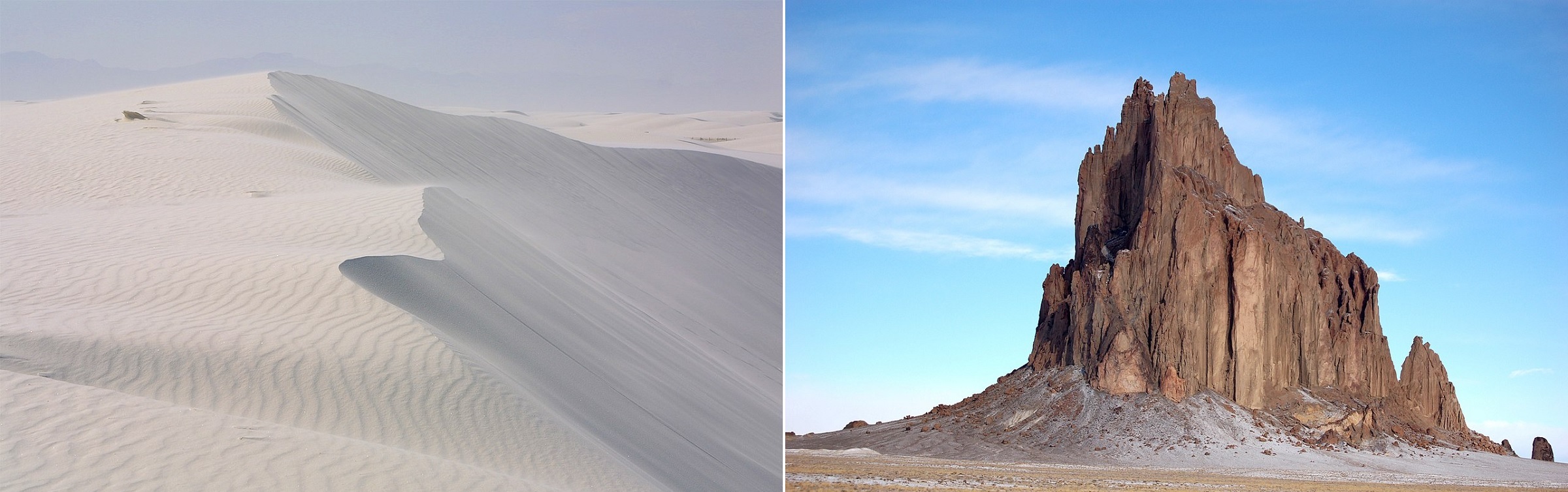 White Sands National Park and Shiprock, New Mexico