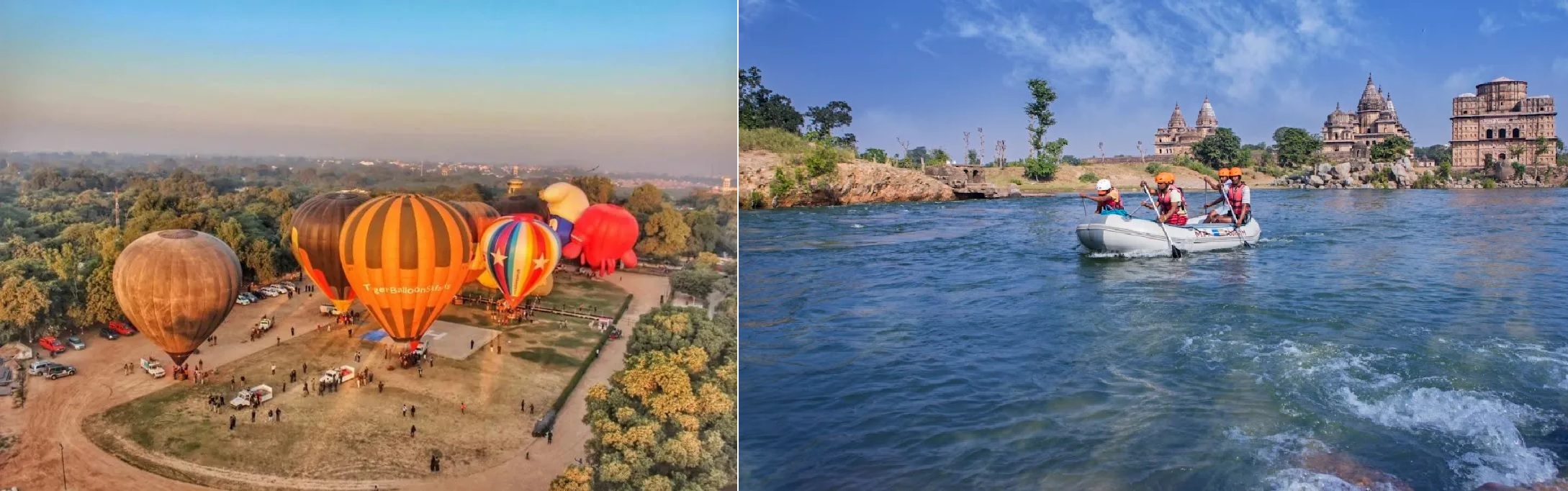 Hot Air Ballooning and River Rafting