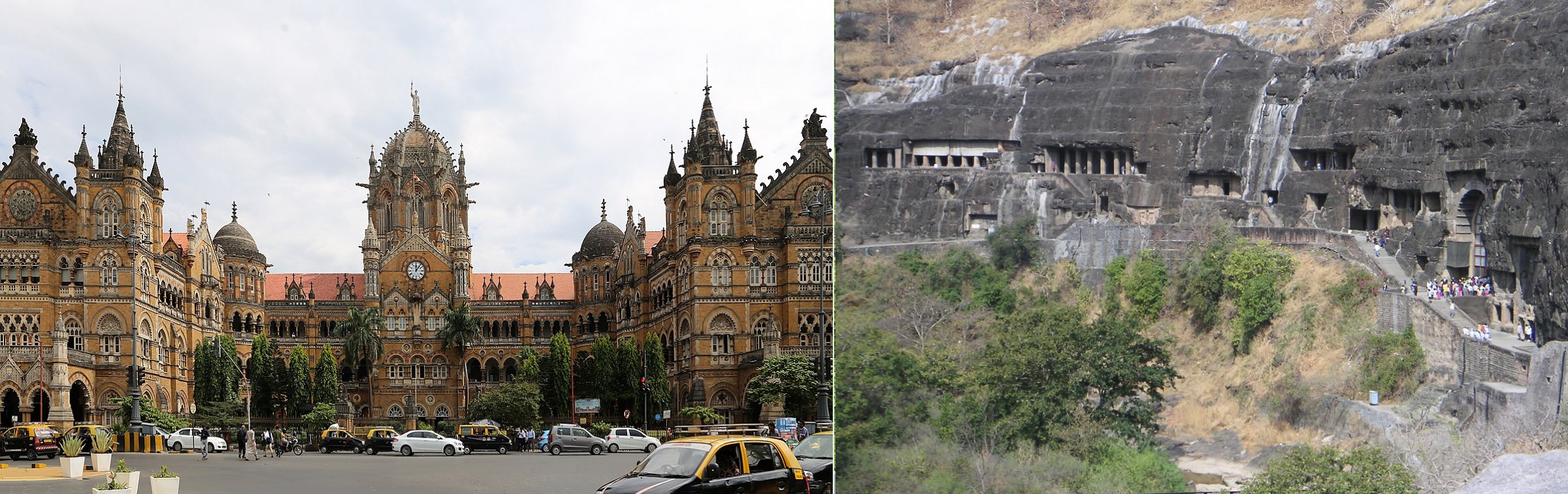 Chhatrapati Shivaji Terminus and Ajanta Caves