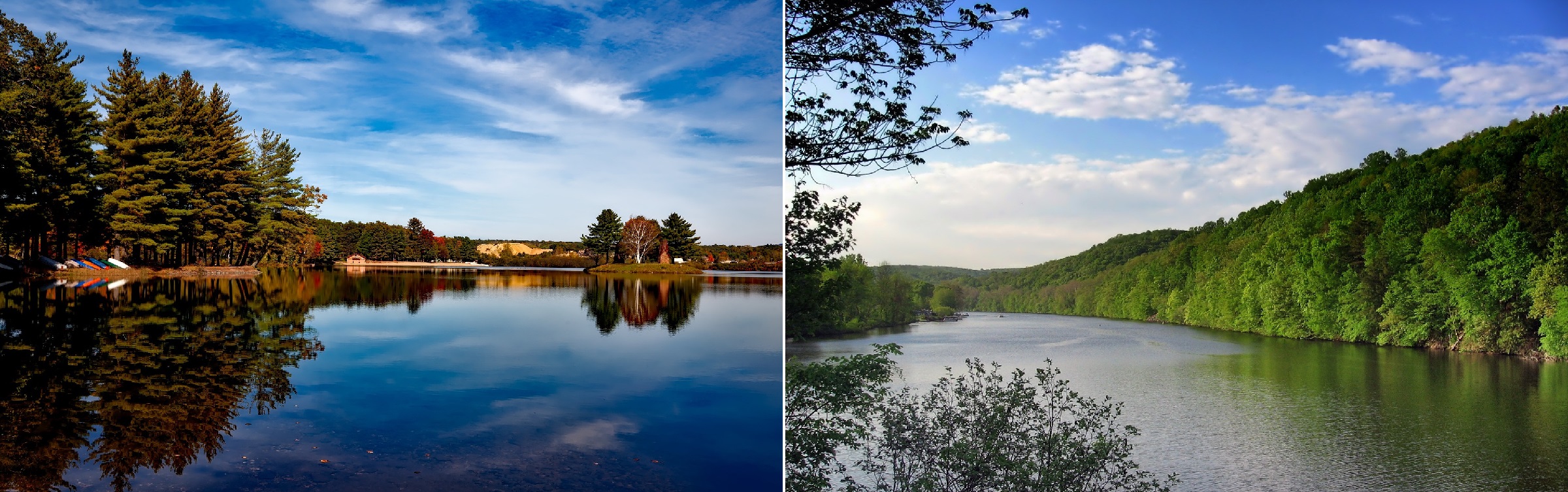 Dunning lake, Farmington and Lake zoar, Connecticut