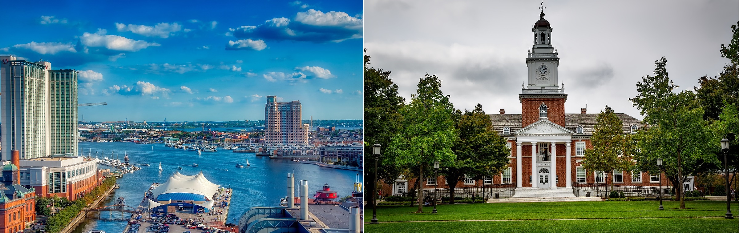 Harbor Bay and Johns Hopkins University, Baltimore Maryland