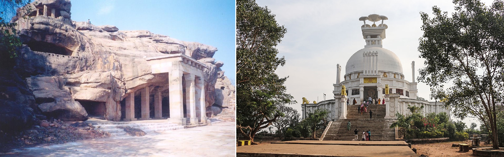 Hathigumpha and Shanti Stupa