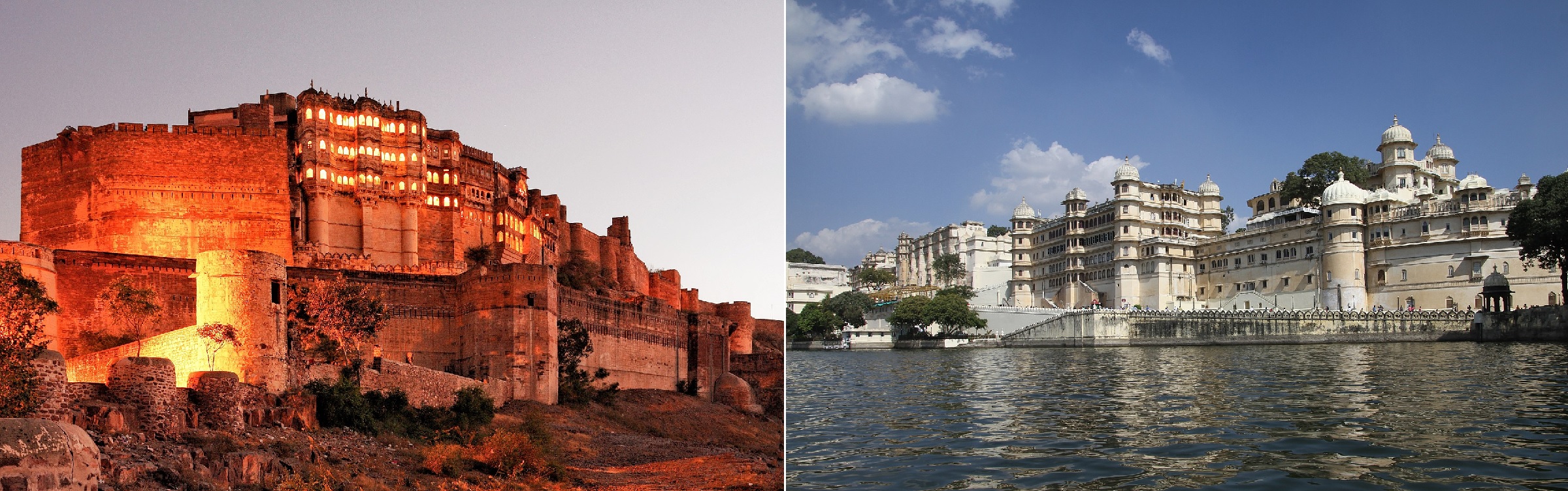 Mehrangarh Fort located in Jodhpur and City Palace in Udaipur, Rajasthan