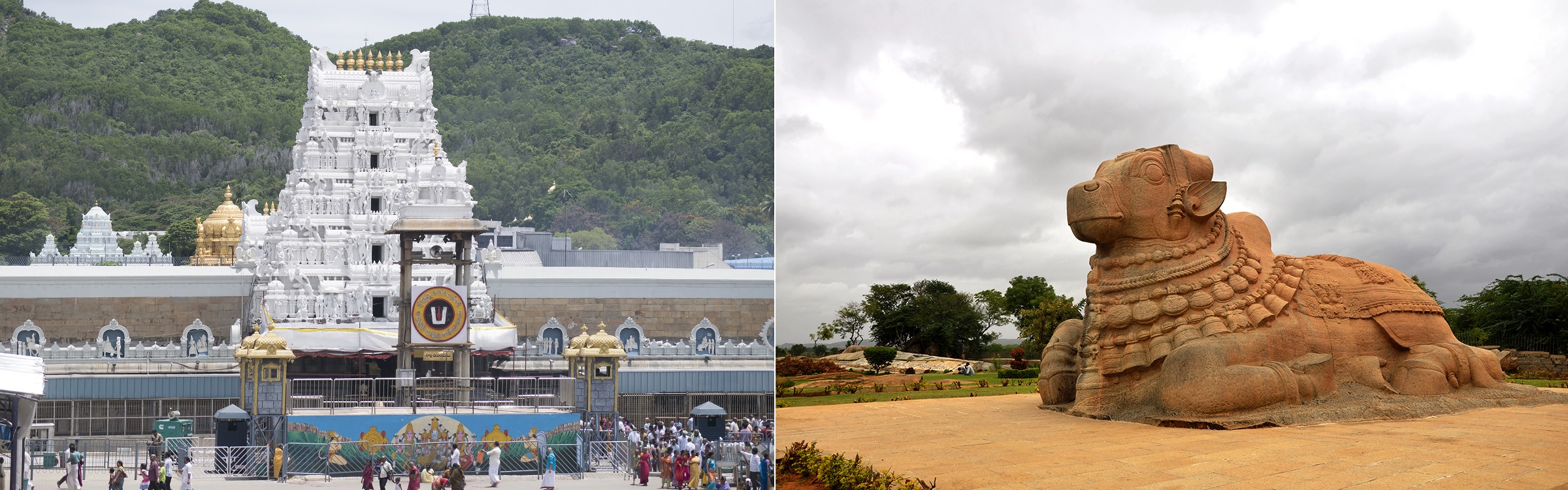 Tirumala Venkateshwar and Lepakshi Nandi, AndhraPradesh