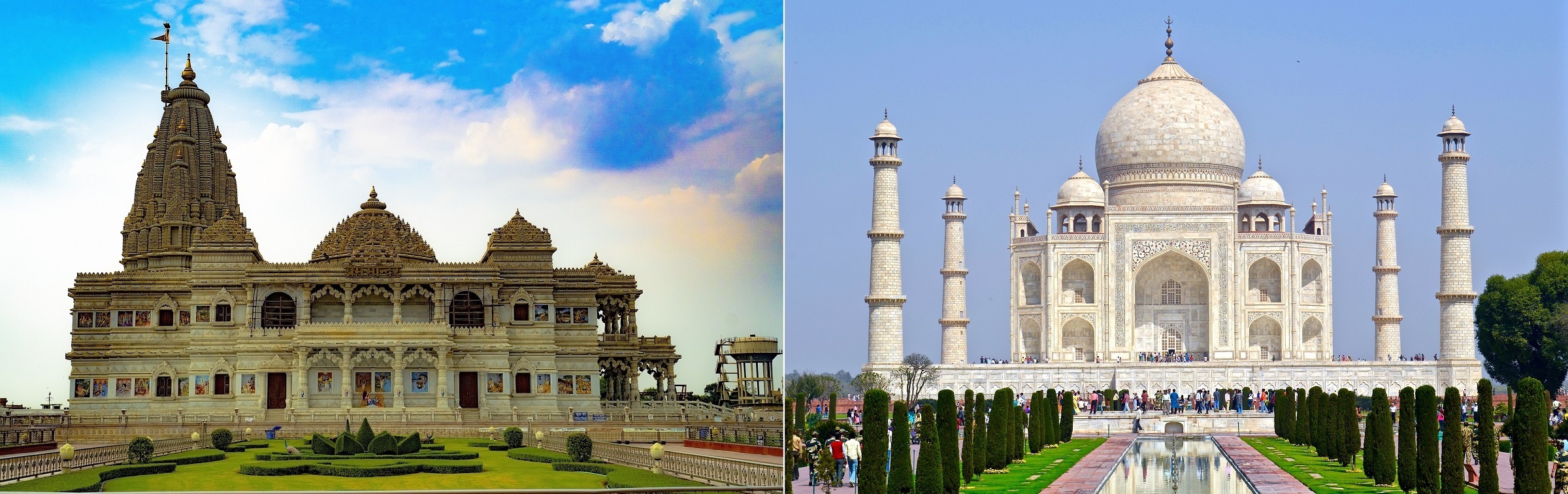 Vrindavan Temple, Mathura and Taj Mahal, Agra Uttar Pradesh