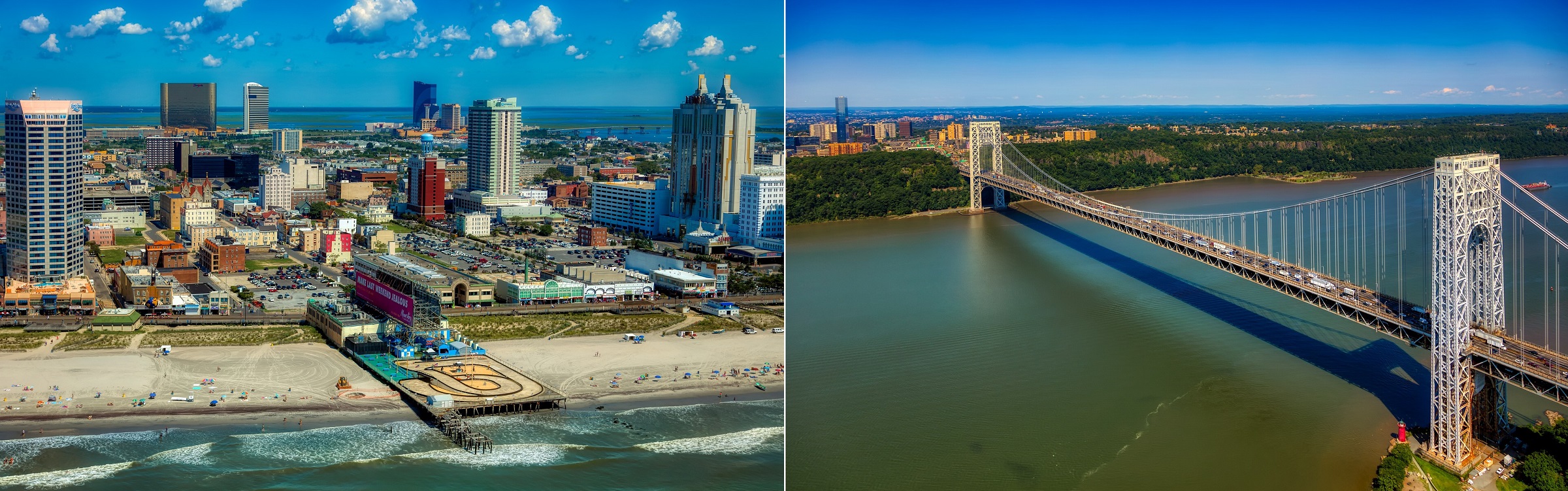 Atlantic City and George washington bridge