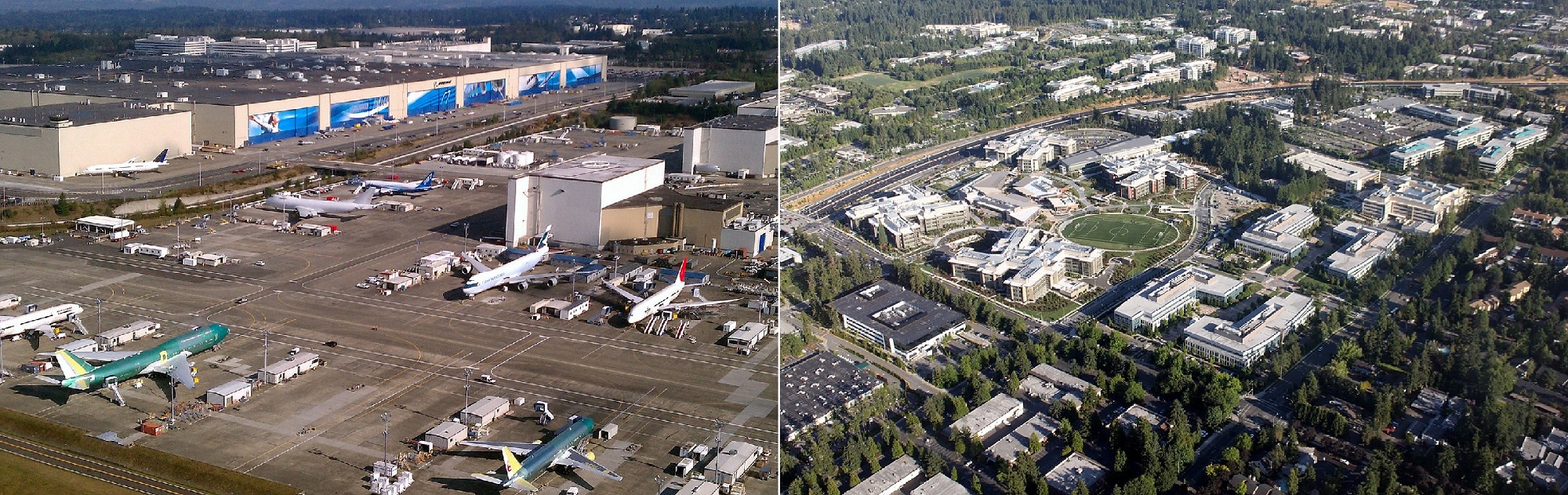 Boeing Everett Factory and Microsoft Campus, Washington State