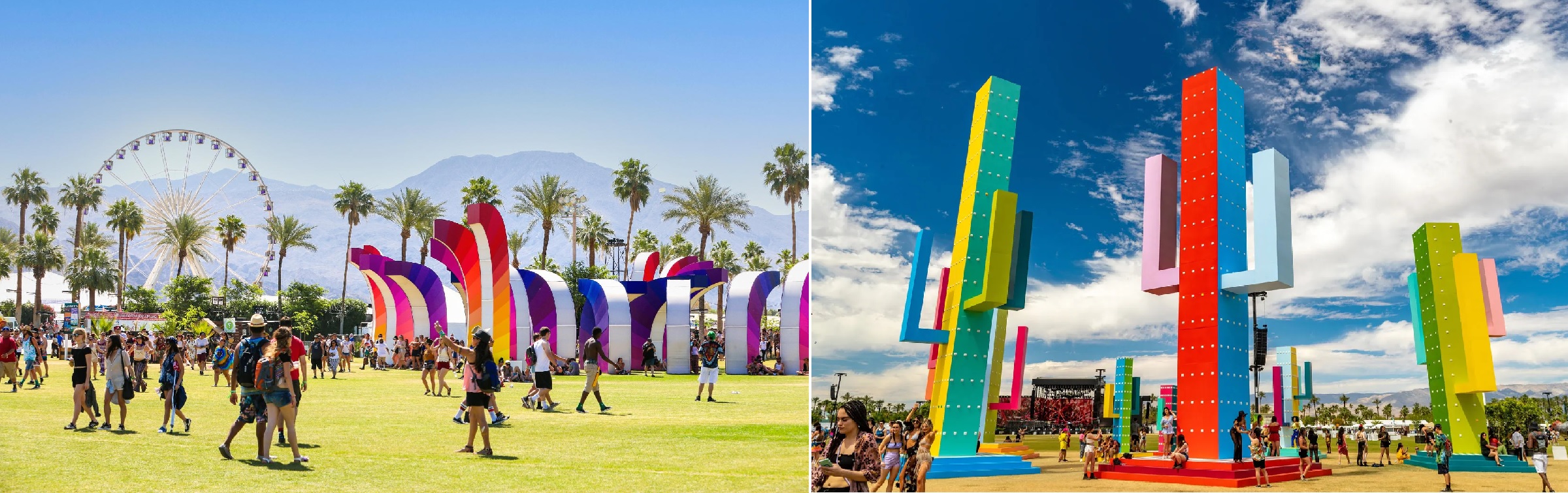 Colourful Installations, Coachella Festival