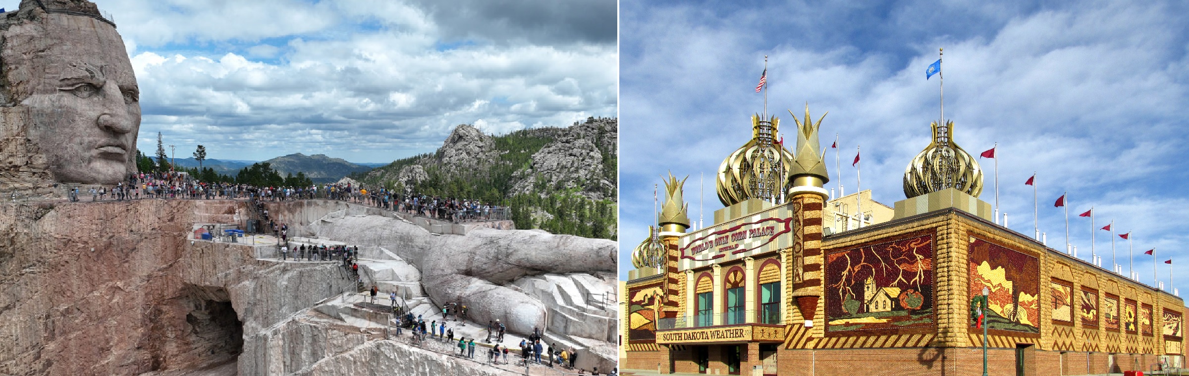 Crazy Horse Memorial and The Mitchell Corn Palace, South Dakota