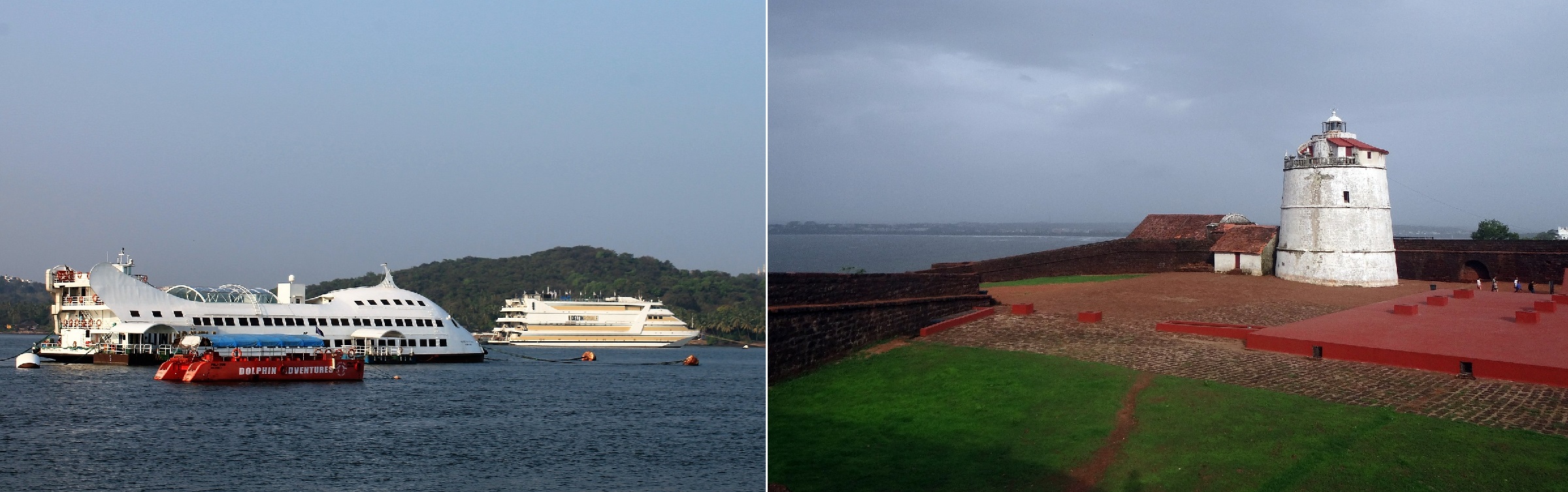 Dolphin Casino and Aguada fort, Goa