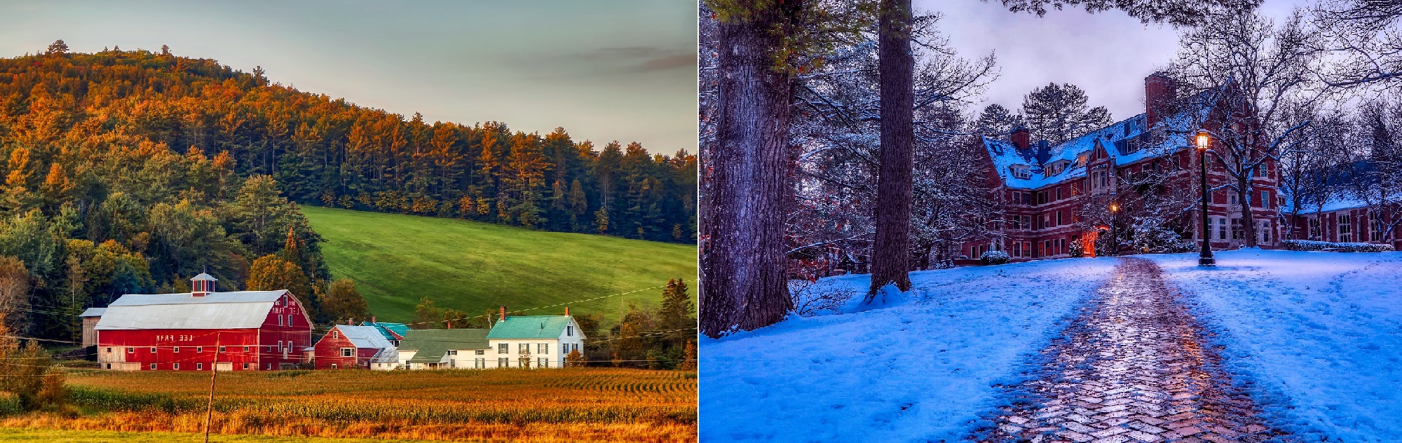 Natural Beauty in Summer and Winter, New hampshire