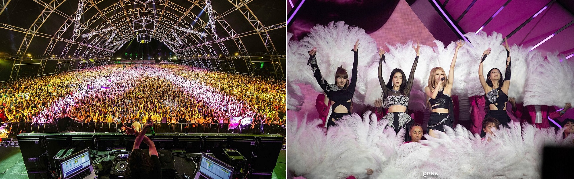 Performance by Bassnectar and Blackpink, Coachella Festival