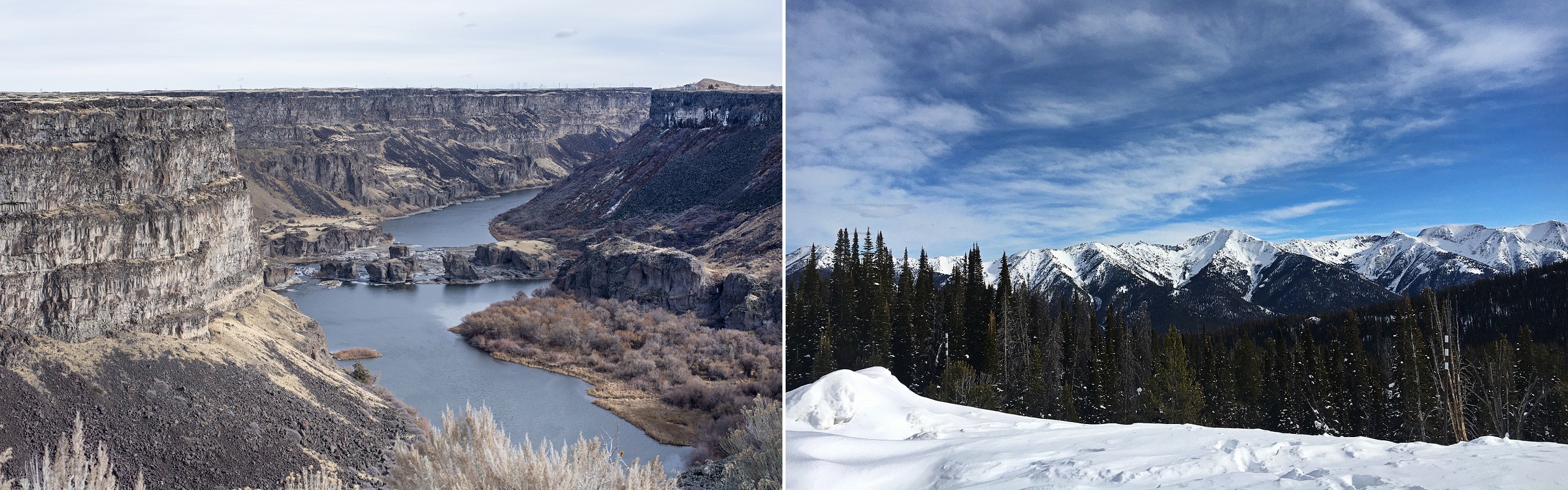 Snake river canyon and Sawtooth mountains, Idaho