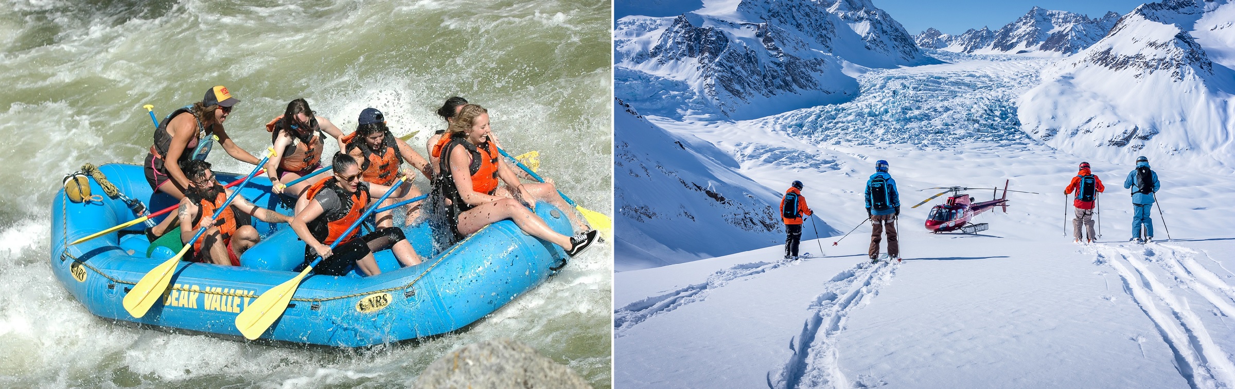 Whitewater rafting and Skiing, Idaho