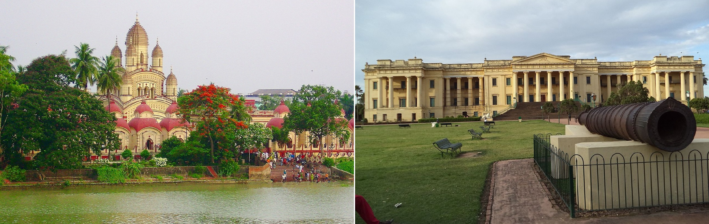 Dakhshineswar Temple and Hazarduari Palace, West Bengal