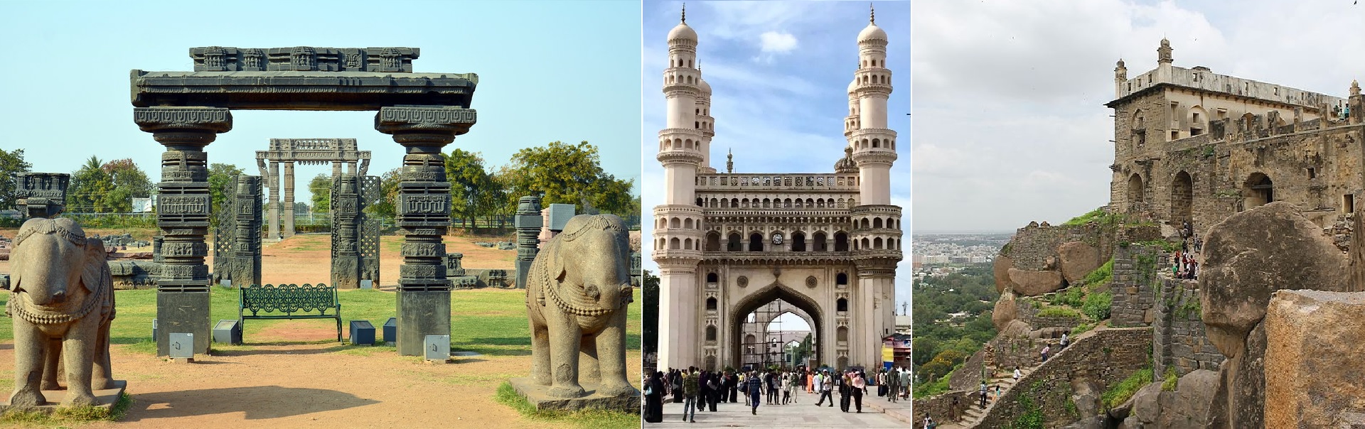 Warangal Fort, Charminar and Golconda Fort, Telangana