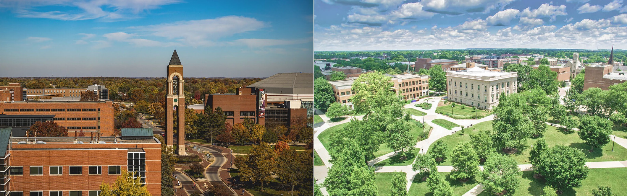 Ball State university and Indiana State university, Indiana