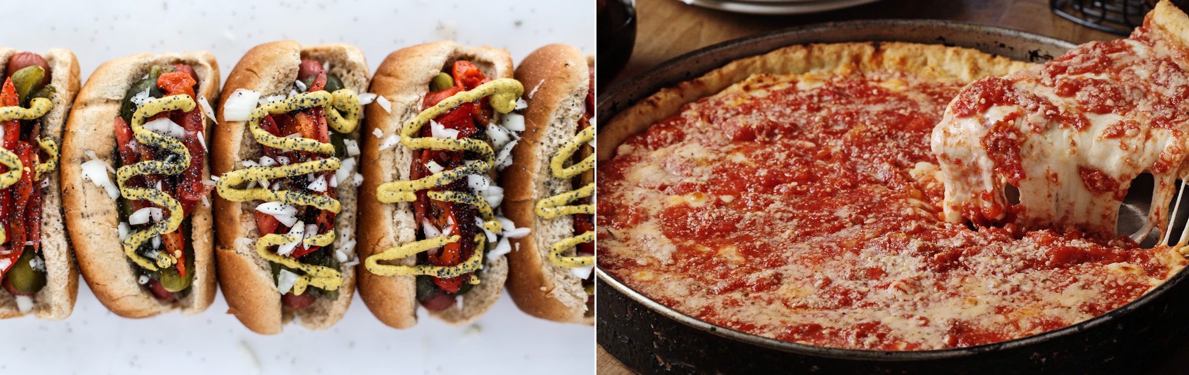 Chicago's Hot dog and Deep-dish Pizza, Illinois