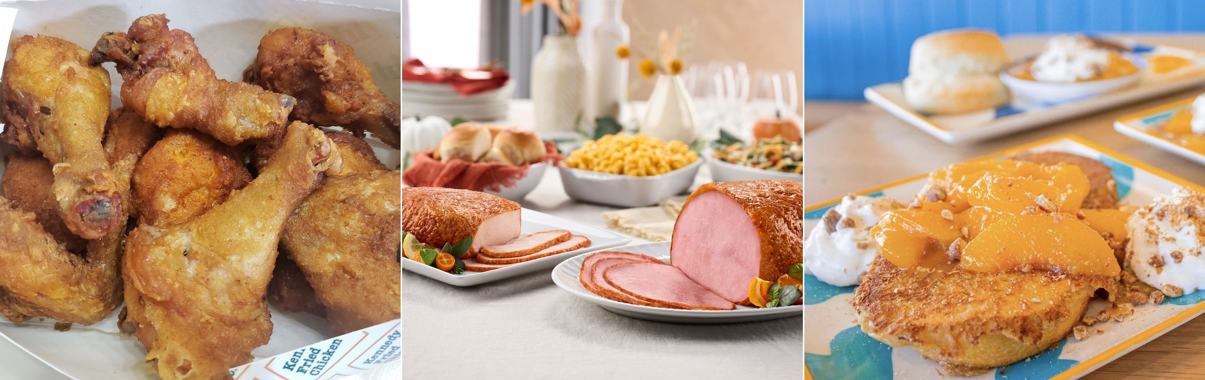 Fried chicken, Country ham, and Biscuits and gravy, Kentucky