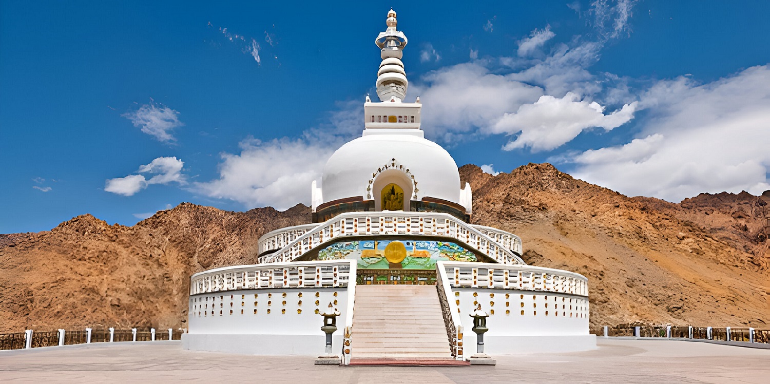 Shanti Stupa in Leh, Ladakh