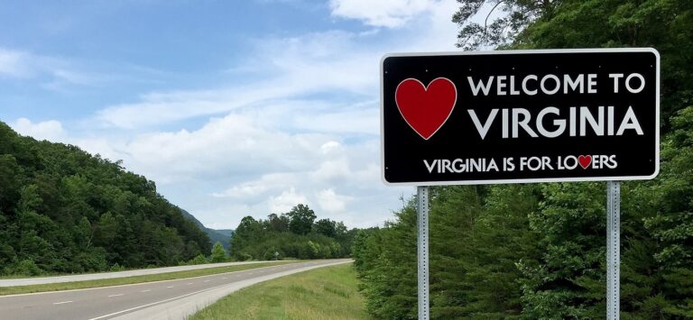 Virginia Welcome Sign